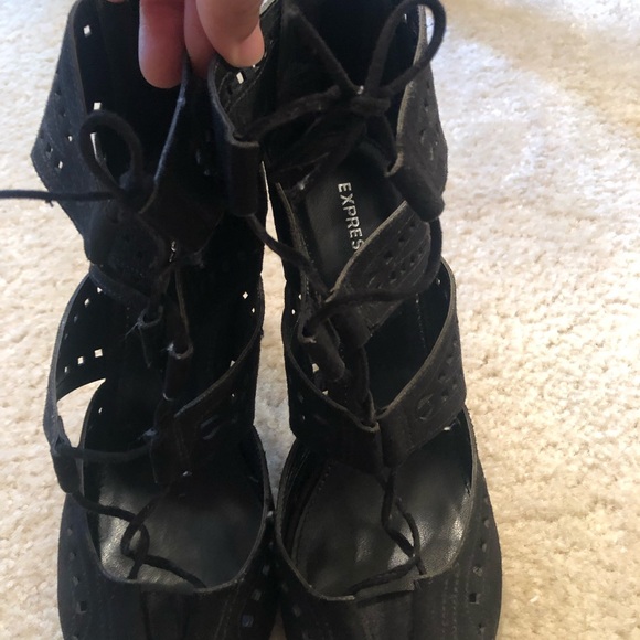 Express Tie Up Heels!! FINAL PRICE!! - Picture 4 of 7